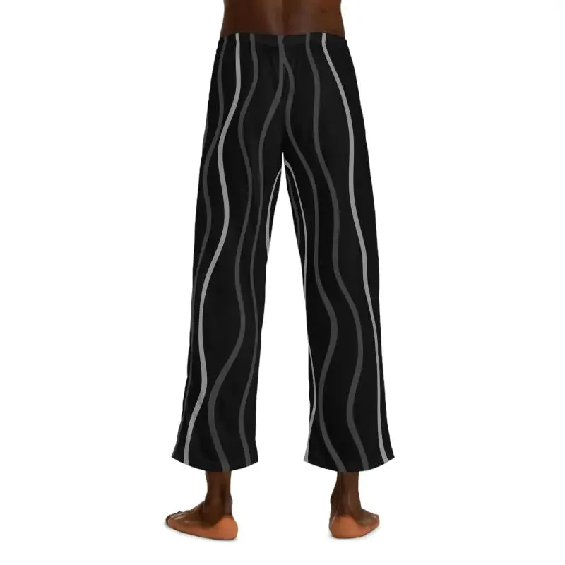 Wavy Vertical Stripes Cozy Pajama Pants