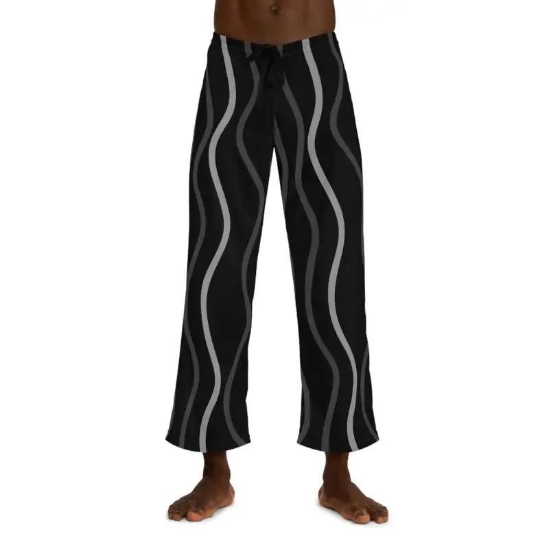 Wavy Vertical Stripes Cozy Pajama Pants