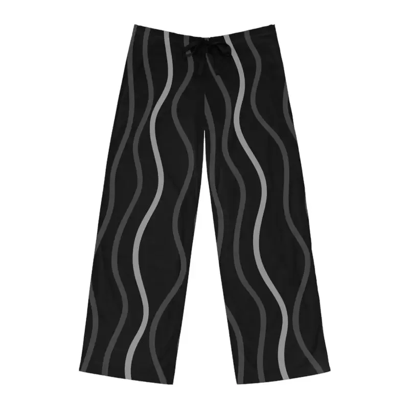 Wavy Vertical Stripes Cozy Pajama Pants