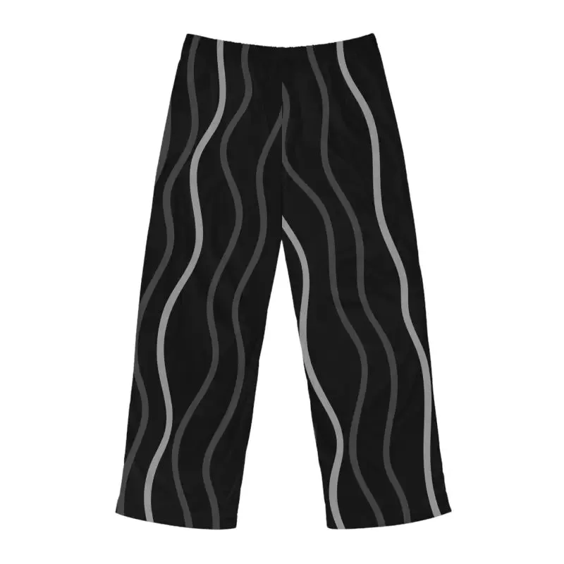 Wavy Vertical Stripes Cozy Pajama Pants