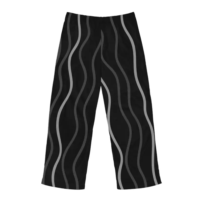 Wavy Vertical Stripes Cozy Pajama Pants