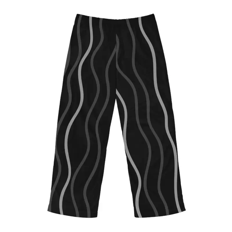 Wavy Vertical Stripes Cozy Pajama Pants