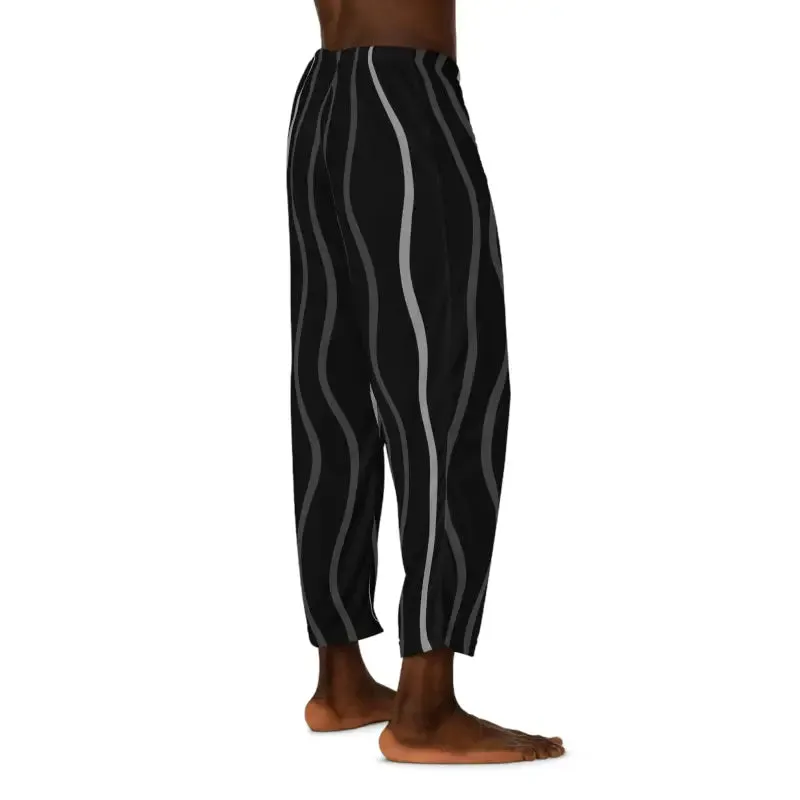 Wavy Vertical Stripes Cozy Pajama Pants