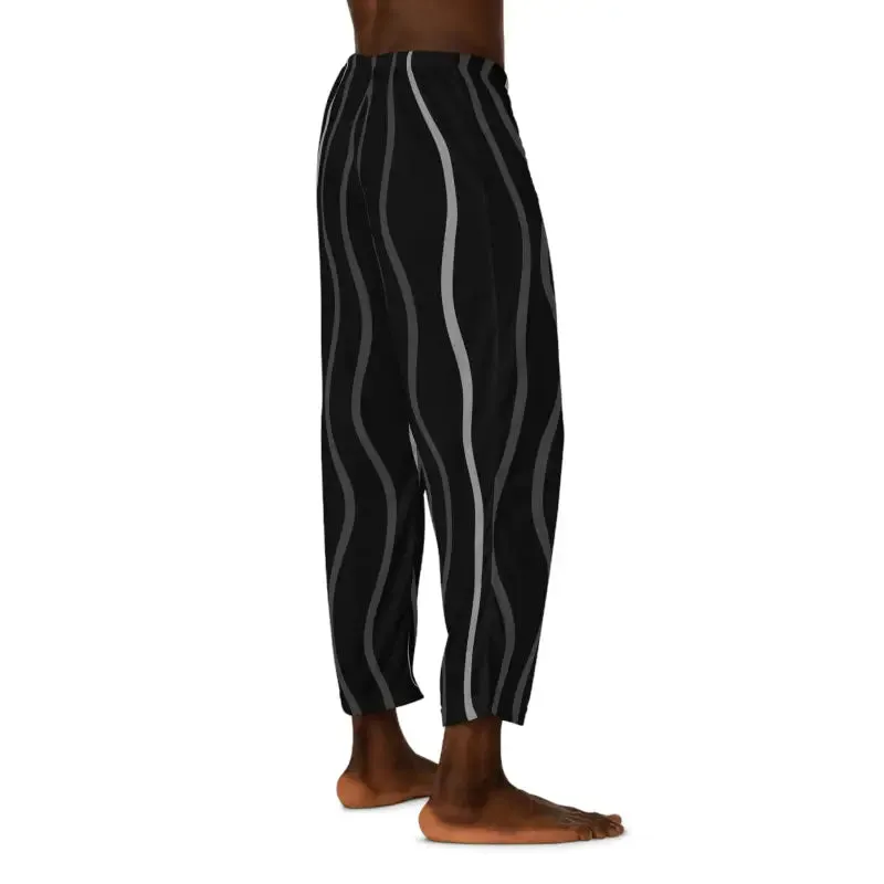 Wavy Vertical Stripes Cozy Pajama Pants