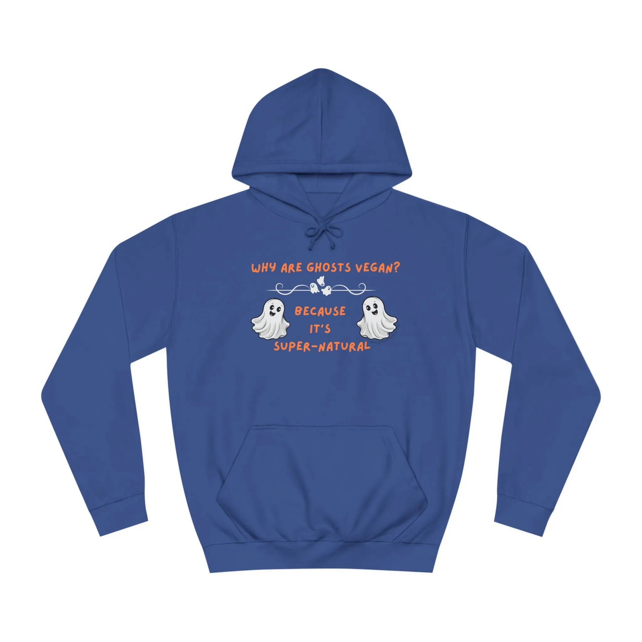 Why are Ghosts Vegan? - Unisex College Hoodie