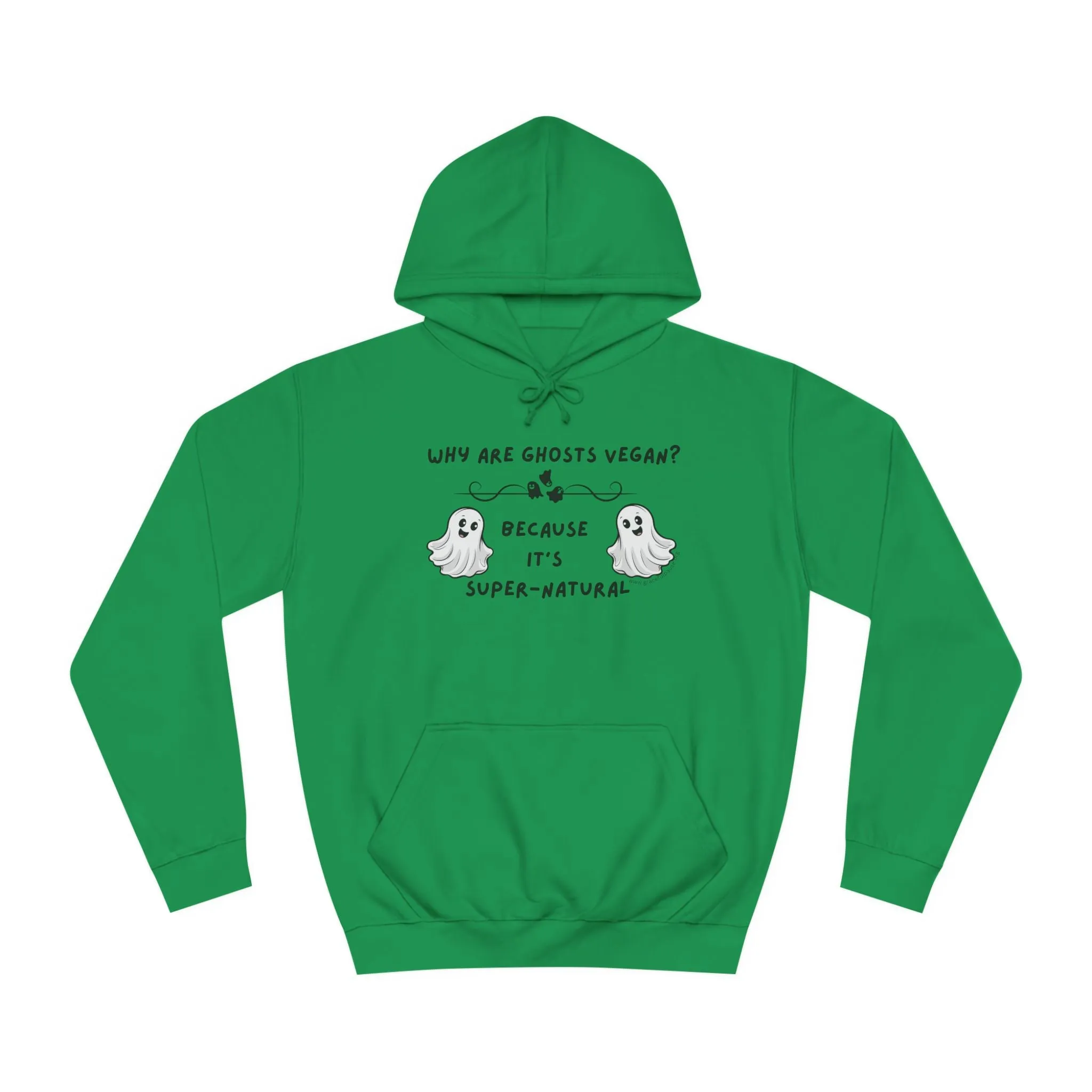 Why are Ghosts Vegan? - Unisex College Hoodie