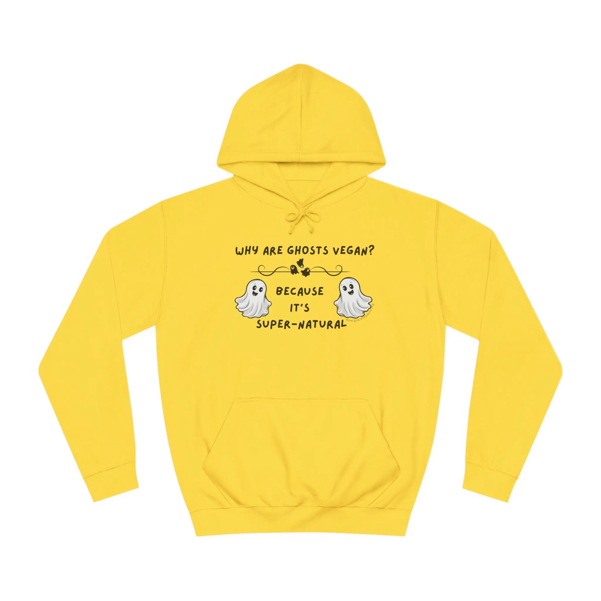 Why are Ghosts Vegan? - Unisex College Hoodie