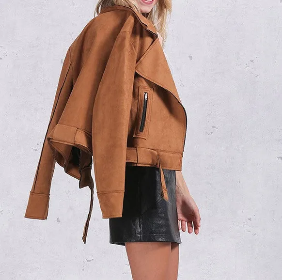 Women's Faux Leather Stylish Casual Jacket