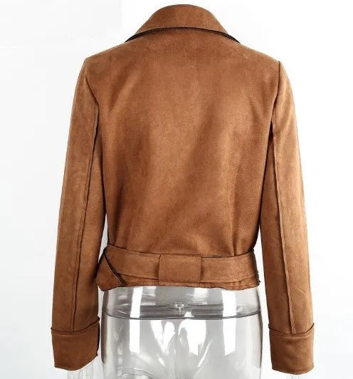 Women's Faux Leather Stylish Casual Jacket
