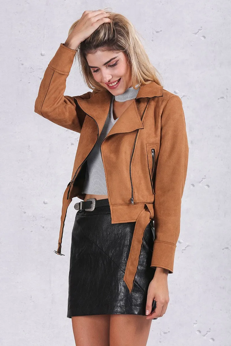 Women's Faux Leather Stylish Casual Jacket