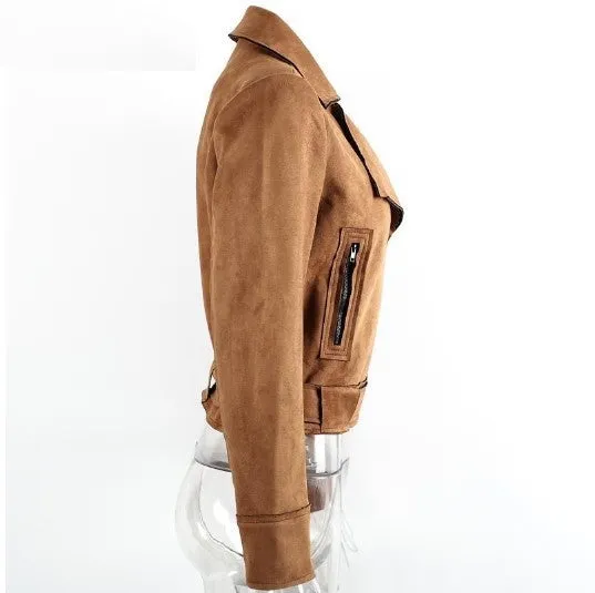 Women's Faux Leather Stylish Casual Jacket