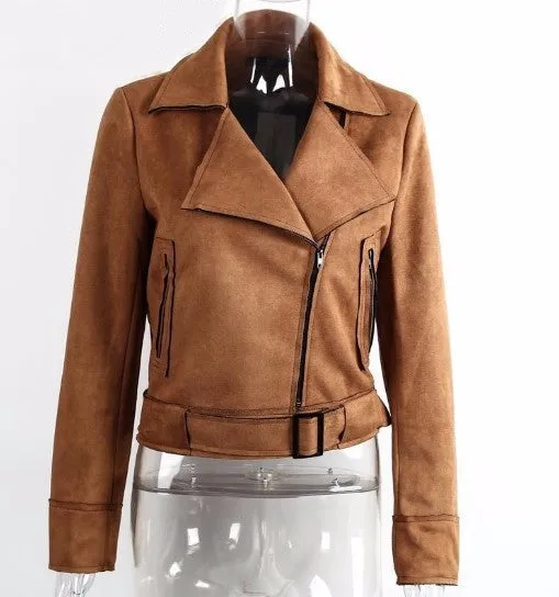 Women's Faux Leather Stylish Casual Jacket