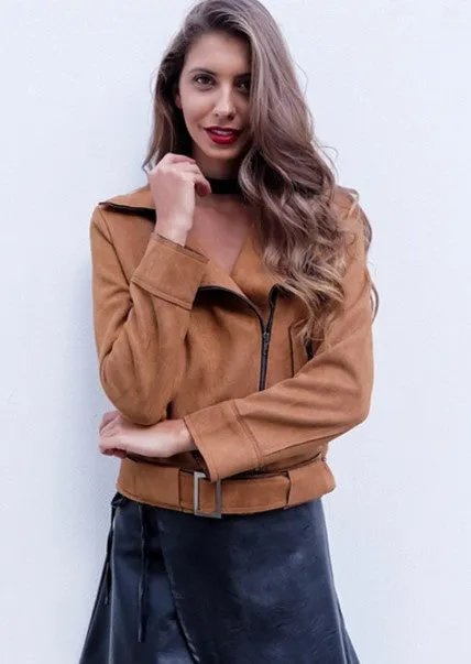Women's Faux Leather Stylish Casual Jacket