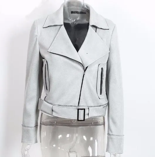 Women's Faux Leather Stylish Casual Jacket