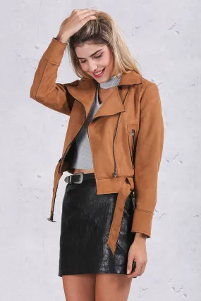 Women's Faux Leather Stylish Casual Jacket